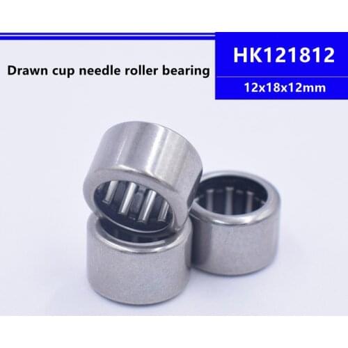 50pcs/100pcs high quality HK121812 12x18x12mm Drawn Cup Caged Needle Roller Bearing 12*18*12mm