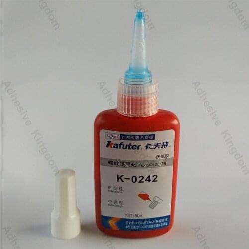 6pcs Kafuter 50ml k-0242 thread locking agent removable screw glue medium strength anaerobic adhesive blue