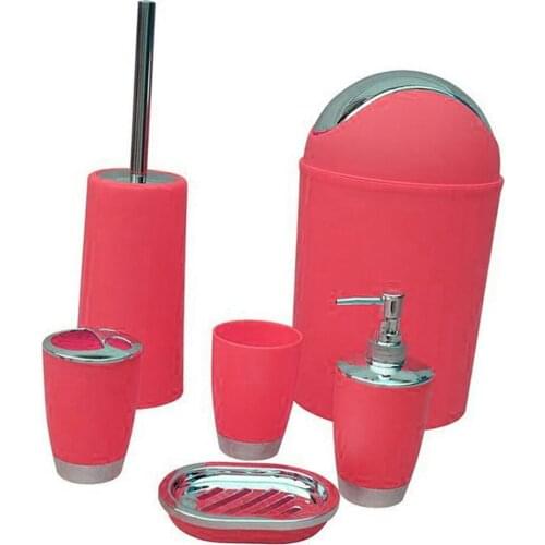 6PCS Solid Luxury Plastic Bathroom Accessories Set Bath Set Bath Storage(Soap