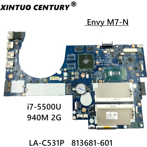 813681-001 LA-C531P FOR HP Envy M7-N Laptop Motherboard ABW70 w/ 940M/2GB GPU i7-5500U CPU