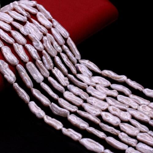 Natural Pearls Beads Freshwater Long Strip Pearl Bead Baroque Loose Pearls Beads For DIY Craft Bracelet Necklace Jewelry Making