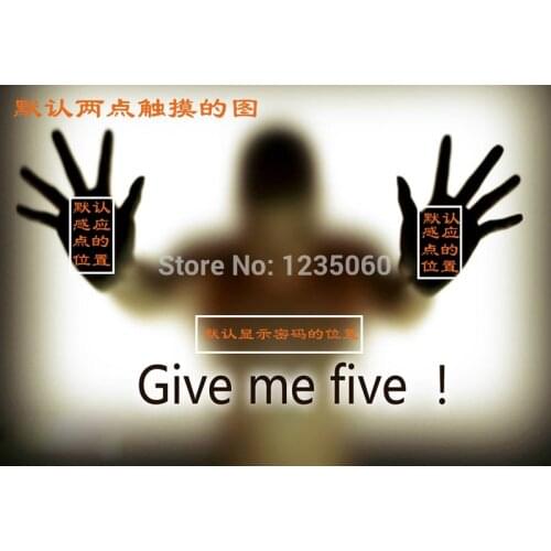 Give me five touch two hands to open the lock real life room escape mysterious door game