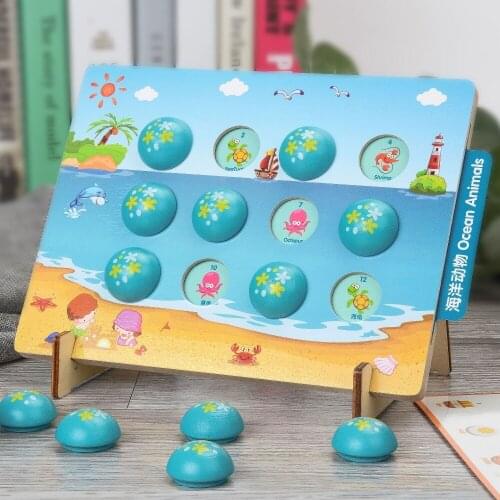 Wooden Puzzle Baby Memory Game Board Toys Sorter Toy Creative Kids Toddler Early Learning Educational Toys Montessori Materials