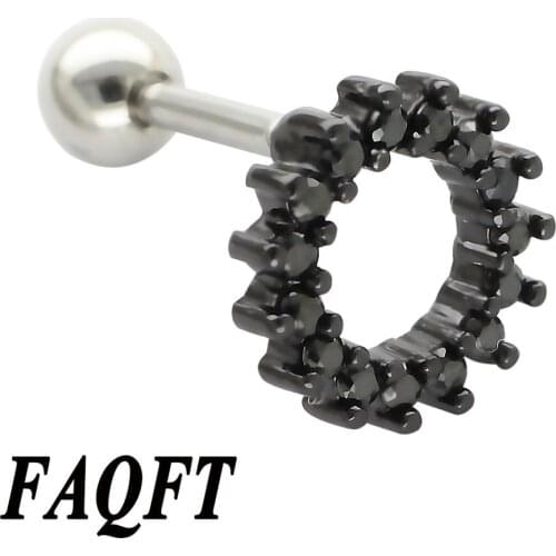 FAQFT 16G Cartilage Nail G23 Titanium Flower Cartilage Ear Studs Cartilage Ring statement earrings