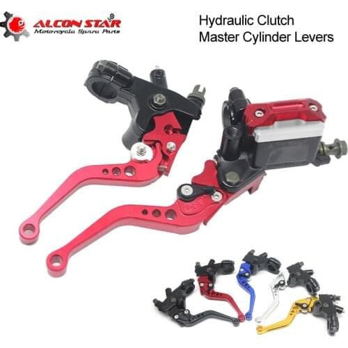 Alconstar-7/8" Motorcycle Hydraulic Brake + Clutch Master Cylinder Reservoir Lever For Harley For Honda Yamaha Kawasaki Suzuki