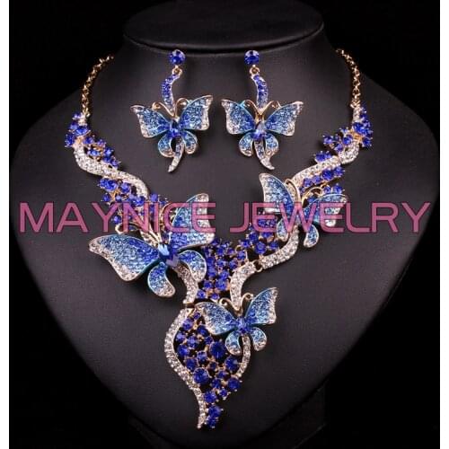 Indian Bridal Jewelry Sets Wedding Necklace Earring sets for Brides Party Elegant Costume Dresses Accessories Gifts for Women