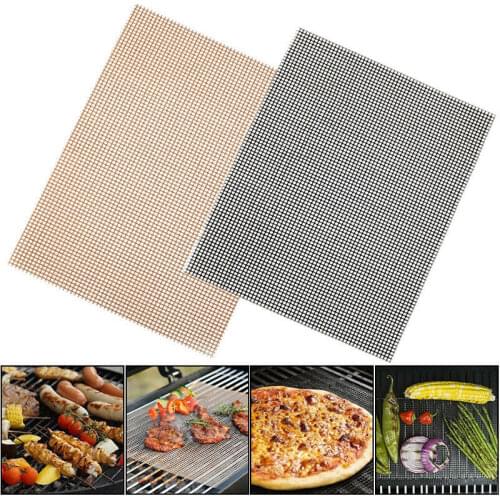 1 Pcs BBQ Grill Pad Mat Non-stick Mesh Net Barbecue Grilling Baking Mat