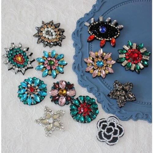 Rhinestone Roundness Beaded Patch for Clothing Sewing Beading Applique Clothes Shoes Bags Decoration Patch