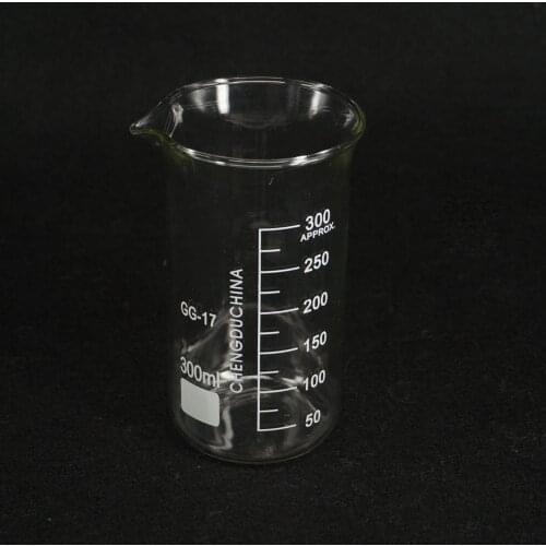 300ML Tall Form Beaker Chemistry Lab GG-17 Borosilicate Glass Thickened