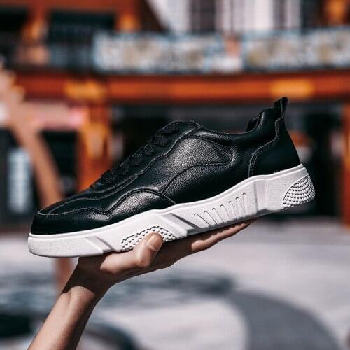 Mens Leather Shoes Comfortable Luxury Man Casual Shoes Outdoor Shoes Leather Plus Size Male White Footweat