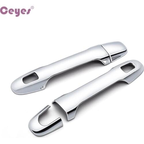 1pair Anti-Scratch For Toyota C HR 2017 2018 CHR C-HR Chrome Door Handle Cover Sticker Styling Decor Accessories Overlays