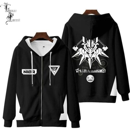 NEW!! Game NieR:Automata 3D Printing Men/Women Autumn Fashion Zipper Hoodies Sweatshirt Long Sleeves Pollover Plus Size