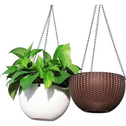 Resin Hanging plant Pots Basket Plant Hang Plant Flower pot Hanger Outdoor Hanging Pot Holder Basket for wall decoration garden