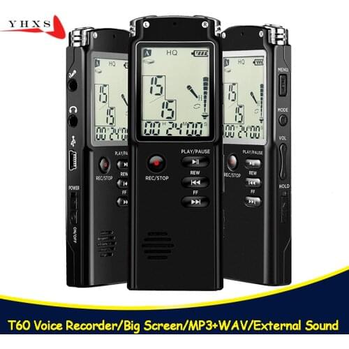 Portable 32GB Original Voice Recorder USB Professional 96 Hours LCD Dictaphone Digital Audio Voice Recorder with WAV MP3 Player