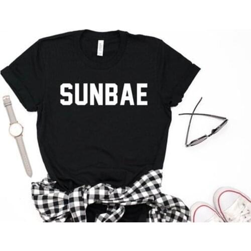 Skuggnas New Arrival Sunbae Shirt Maknae T-shirt t shirts K-pop K-Drama Clothing Short Sleeve Fashion Tees Drop shipping