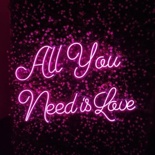 Led Neon Sign Light Customize All You Need Is Love Party Wedding Birthday Decoration For Home Room Bar Wall Decor Flex Strip