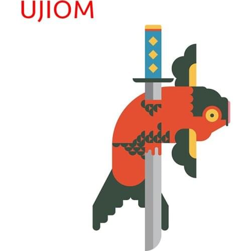 UJIOM Carp Window Wallpaper Decals Home Decoration Living Room Decor Wall Stickers Bathroom Kitchen Decor Poster Mural Art