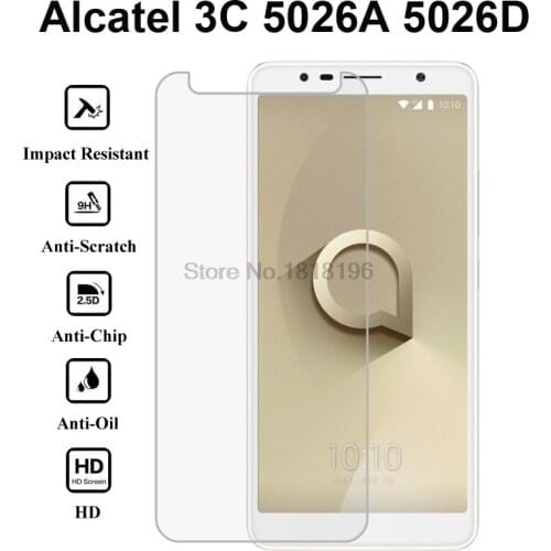 Screen Protector For Alcatel 3V Tempered Glass 9H Safety Protective Front Phone Film On Alcatel3V 5099D 3 v 5099 6.0 Glass Cover