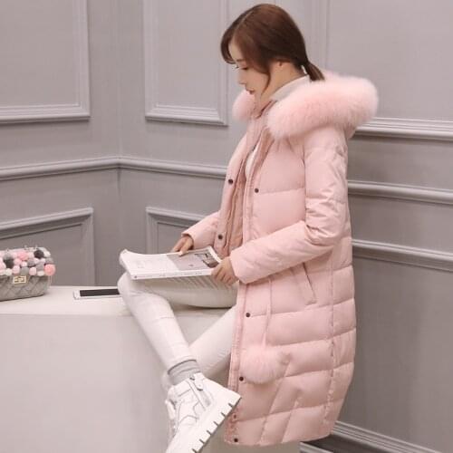 Womens winter coat new cotton clothing cotton clothing long coat thick cotton womens Korean version of Slim warm jacket
