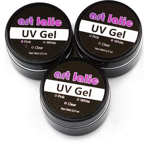 1 x Clear Transparent UV Gel Nail Art Crystal Nail Tips Pro Brand Tip Glue Extension Builder French Manicure