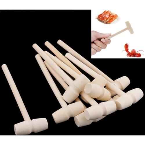 2 Pcs Mini Wooden Hammer Toy Pounder Replacement Wood Mallets Knock The Planet Cake Childrens Flat Toy