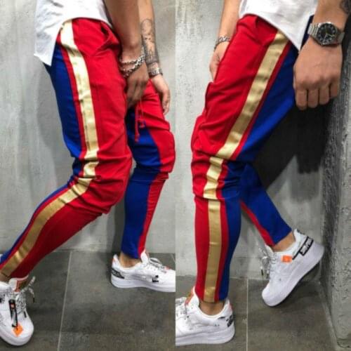 2018 Brand Autumn Men Hip Hop Sportswear Sweatswear Pants Stripe workout Fitness Men Streetwear Gyms Sweatpants