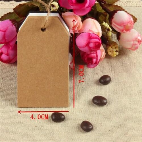 300pcs 7*4cm Kraft paper heart tag tag message card/tag decoration zakka tags