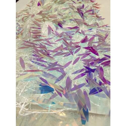 African Lace Fabric 2021 French Sequins Net Lace New Sequin Fabric 5yard High Quality African Tulle Sequin Lace Fabric CD18191