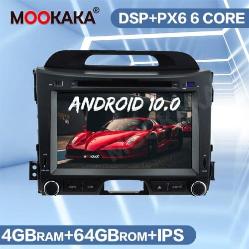 Android 10.0 Car GPS Navigation Multimedia Player For KIA Sportage 3 4 2010+ Head Unit PX6 Radio Tape Recorder Auto Stereo DSP