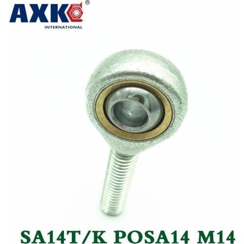 Axk 4pcs/lot 14mm Male Right Hand Thread Rod End Joint Bearing Metric Thread M14x2.0mm Sa14t/k Posa14 M14