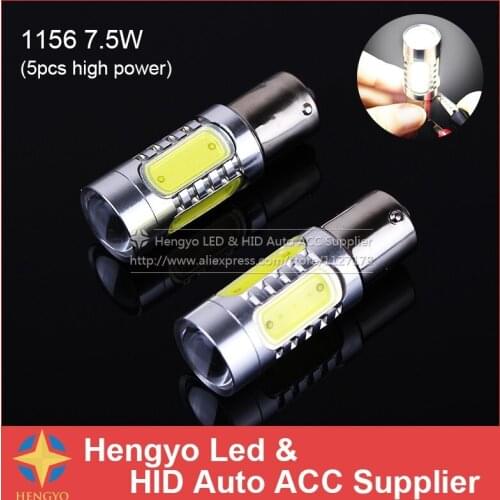 Free Shipping 1156 BA15S 7.5W COB LED Car Auto Turn Signal Lights Backup Reverse Bulb Replacement Lamp Red/Yellow/White 10-24V