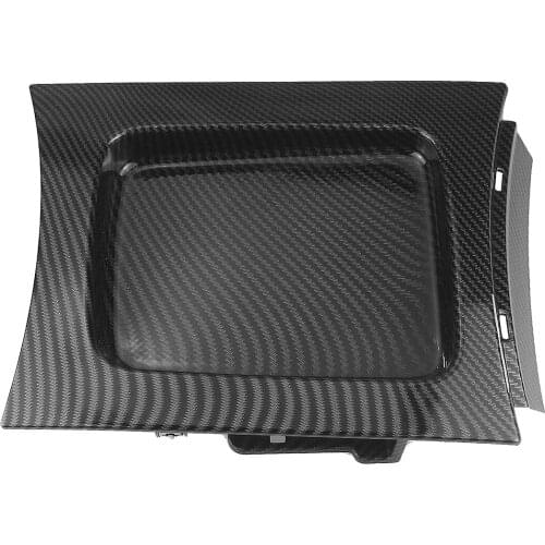 Shifter Console Tray Bezel Carbon Fiber Center Panel Storage Box For Dodge Charger 2011-2014