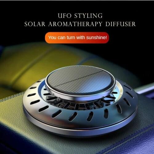 Solar Aromatherapy Diffuser UFO Styling Car Air Freshener Long Lasting Fragrance In The auto Creative car accesories interior