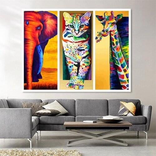 EverShine 5D Diamond Paining Full Square Animals Cross Stitch Bead Picture Kits Diamond Embroidery Cat Wall Art Handwork Gift
