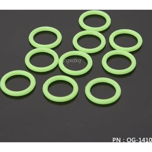 G1/4'' Green Black Silicone Seal O-ring 10pcs/set Liquid Cooler System Accessories Fitting Silicone Seal Ring Glow Dark Whosale