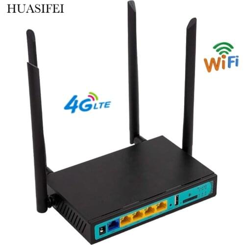 Unlocked 300mbps 4G Wifi router 4g sim card external antenna 4g modem router VPN router WAN/LAN port with 4 external antennas