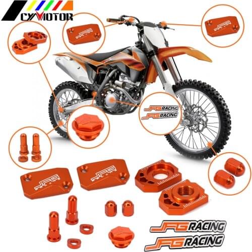Motorcycle CNC Brake Clutch Fluid Reservoir Cover Set For KTM SX SXF XC XCF XCW XCFW EXC EXCF 125 150 250 300 350 400 450 530