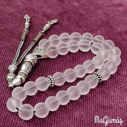 MAT WHITE CEYT STONE TESBİH