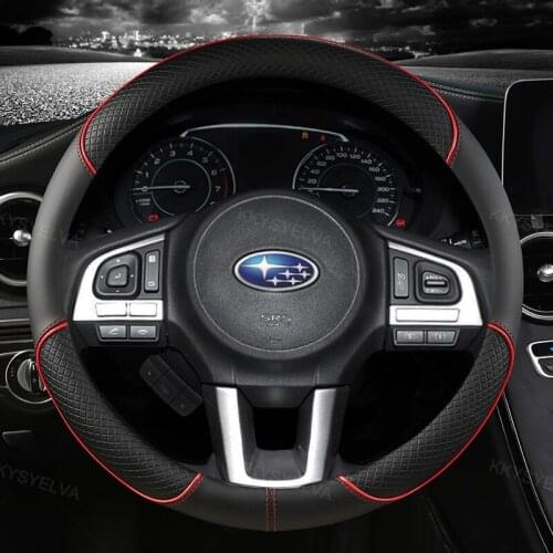 Leather Car Steering Wheel Cover For Subaru Forester 2008-2012 Impreza 2008-2011 Legacy 2008-2010 Exiga 2