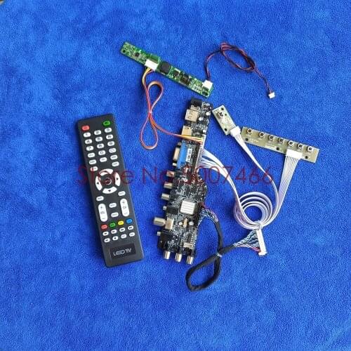 LDE DVB 3663 USB+VGA+AV signal digital fit LM220WE5/MT220WPM/LTM220MT09/LTM220MT12 30Pin LVDS LCD drive board kit 1680*1050