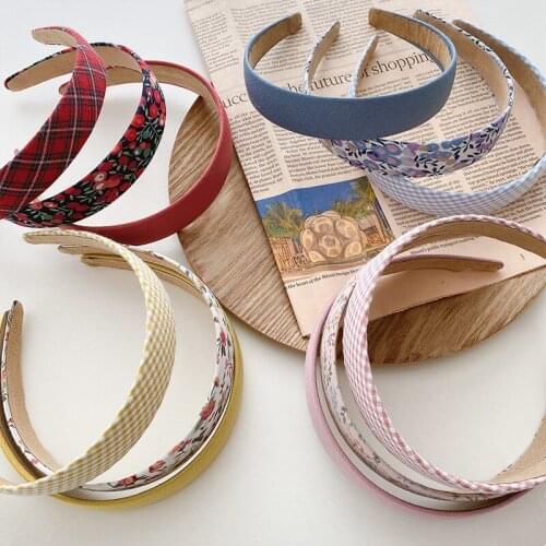 Hot 3PC Plastic Fashion Canvas Wide Headband Hair Band Headwear Bezel Hair Accessories For Woman Satin Covered Resin Hairbands
