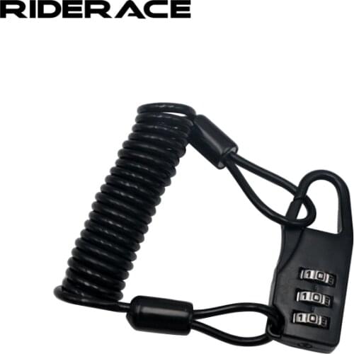 Mini Bicycle Helmet Lock 4 Digit Password Cable Lock Mountain Bike Motorcycle Portable Anti-theft Combination Security Lock