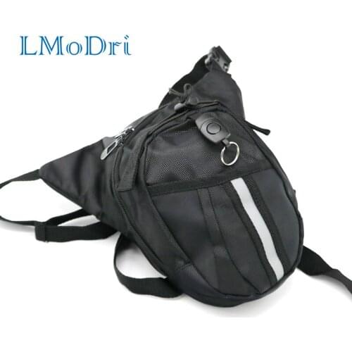LMoDri Motorcycle Men Travel Hip Bum Fanny Pack Cell Phone Case Purse Belt Male Shoulder bag Waist Bags Oxford Leg Bag Drop Back