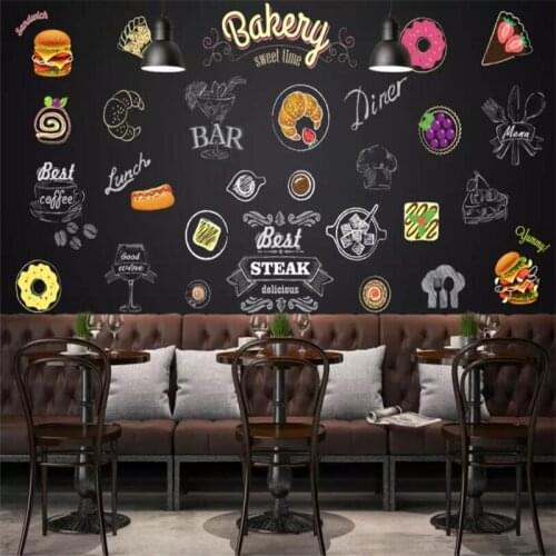 Dropship Fatman Wallpaper for Walls 3 D Western Restaurant Food Foto Mural Kitchen Wallpaper Clearance Sale Items Papel Pared