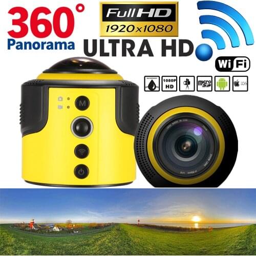 Detu 360 Degree Panorama Camera Wifi 1080P 30FPS 8MP Fisheye 360 Camera for Virtual Glasses Action Sports Outdoor Activities