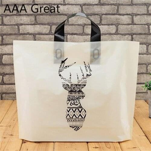 50pcs/Lot Plastic Gift Bag Cloth Storage Shopping Bag with Handle Party Wedding Plastic Candy Cake Wrapping Bags Pouch
