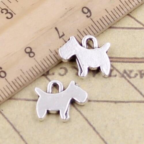 30pcs Charms Scotty Dog 15x12mm Tibetan Pendants Crafts Making Findings Handmade Antique Jewelry DIY For Necklace