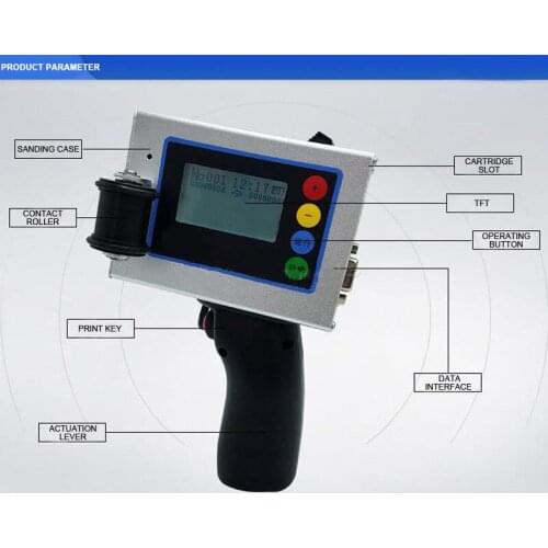 Handheld Inkjet Printer Coding Machine For Carton Rubber Metal Expiry Date