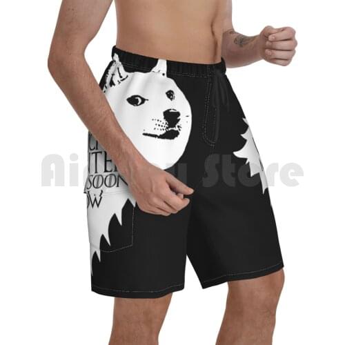 Ser Wow Of House Doge Alt-Beach Shorts Men Beach Pants Swimwear Got Doge Dog Wolf Stark Sigil North