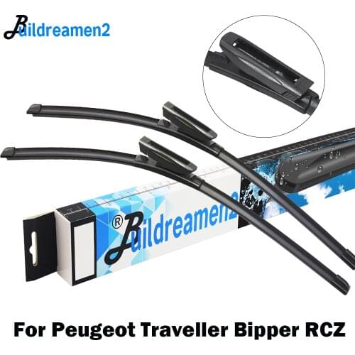 Buildreamen2 For Peugeot Traveller Bipper RCZ Car Styling Wiper Blade Frameless Rubber Windscreen Wiper